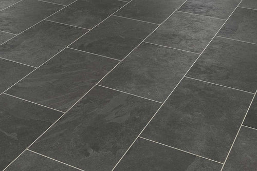 Karndean Knight Tile Black Riven Slate Gluedown Luxury Vinyl Tile